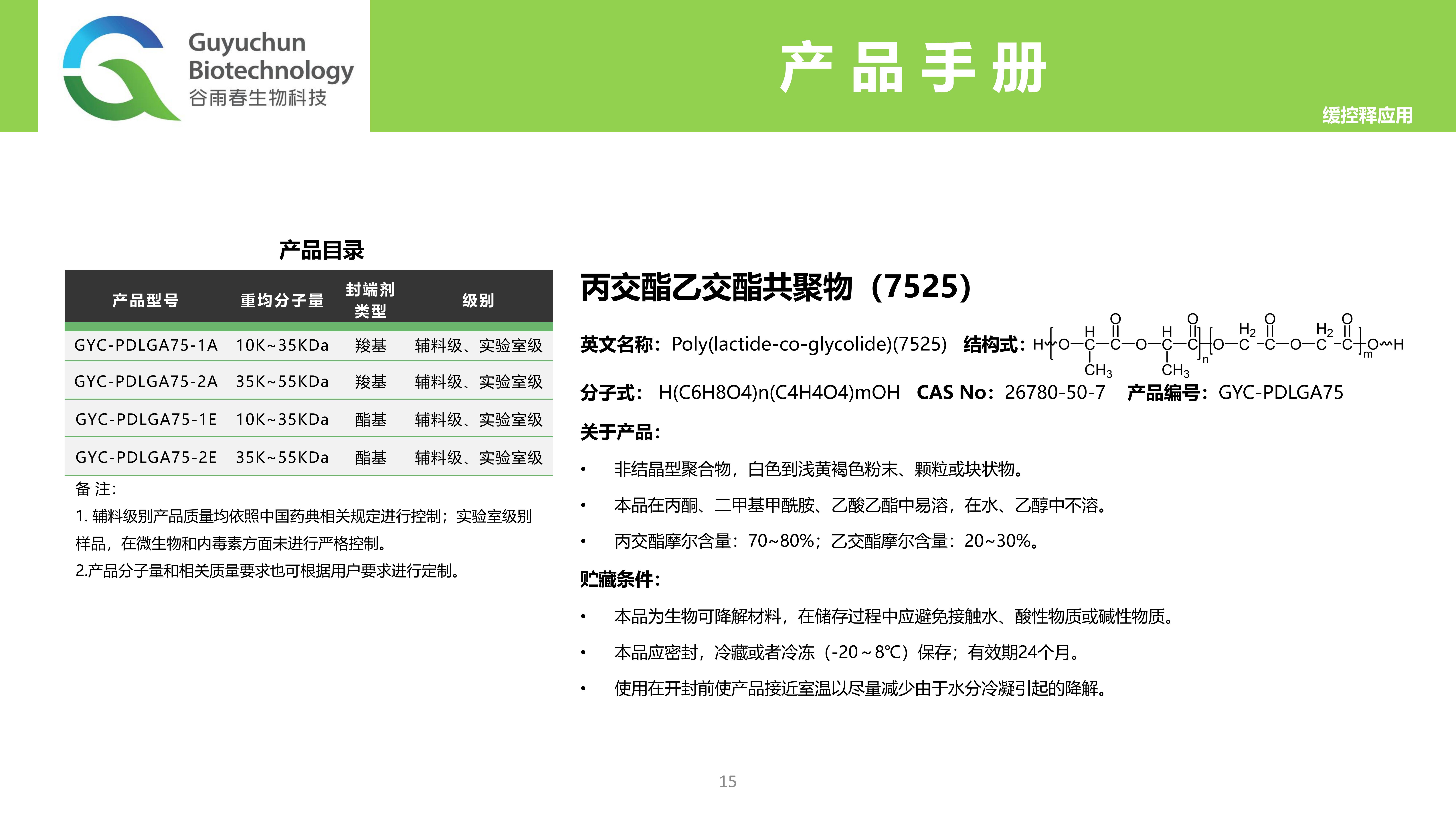 丙交酯乙交酯共聚物（75:25）